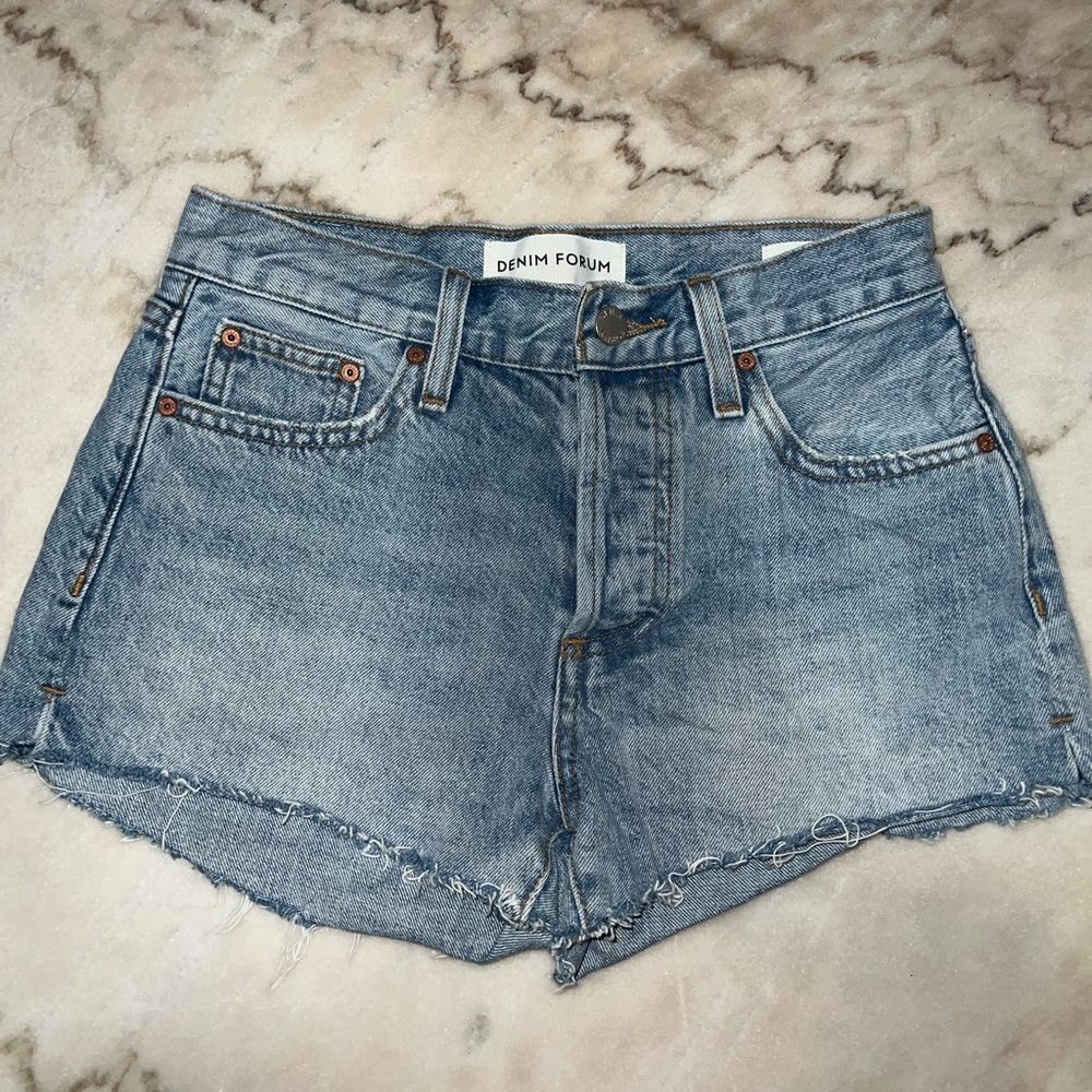 Denim forum cut off shorts